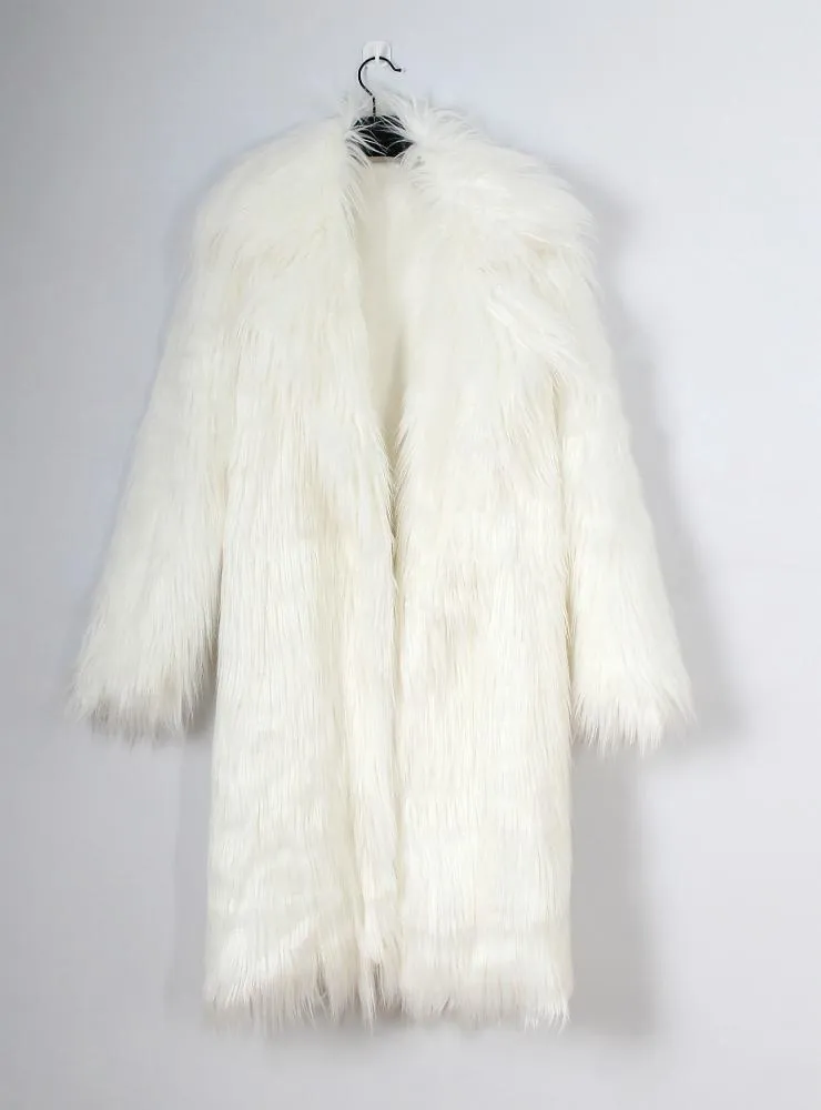 Suit Collar Coat Faux Fur Coat Coat