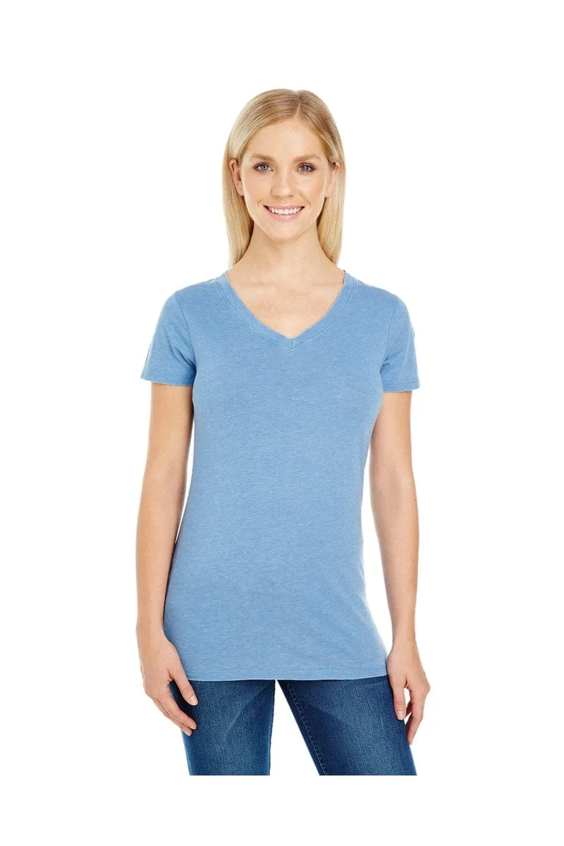 Threadfast Apparel 208B: Ladies' Vintage Dye Short-Sleeve V-Neck T-Shirt