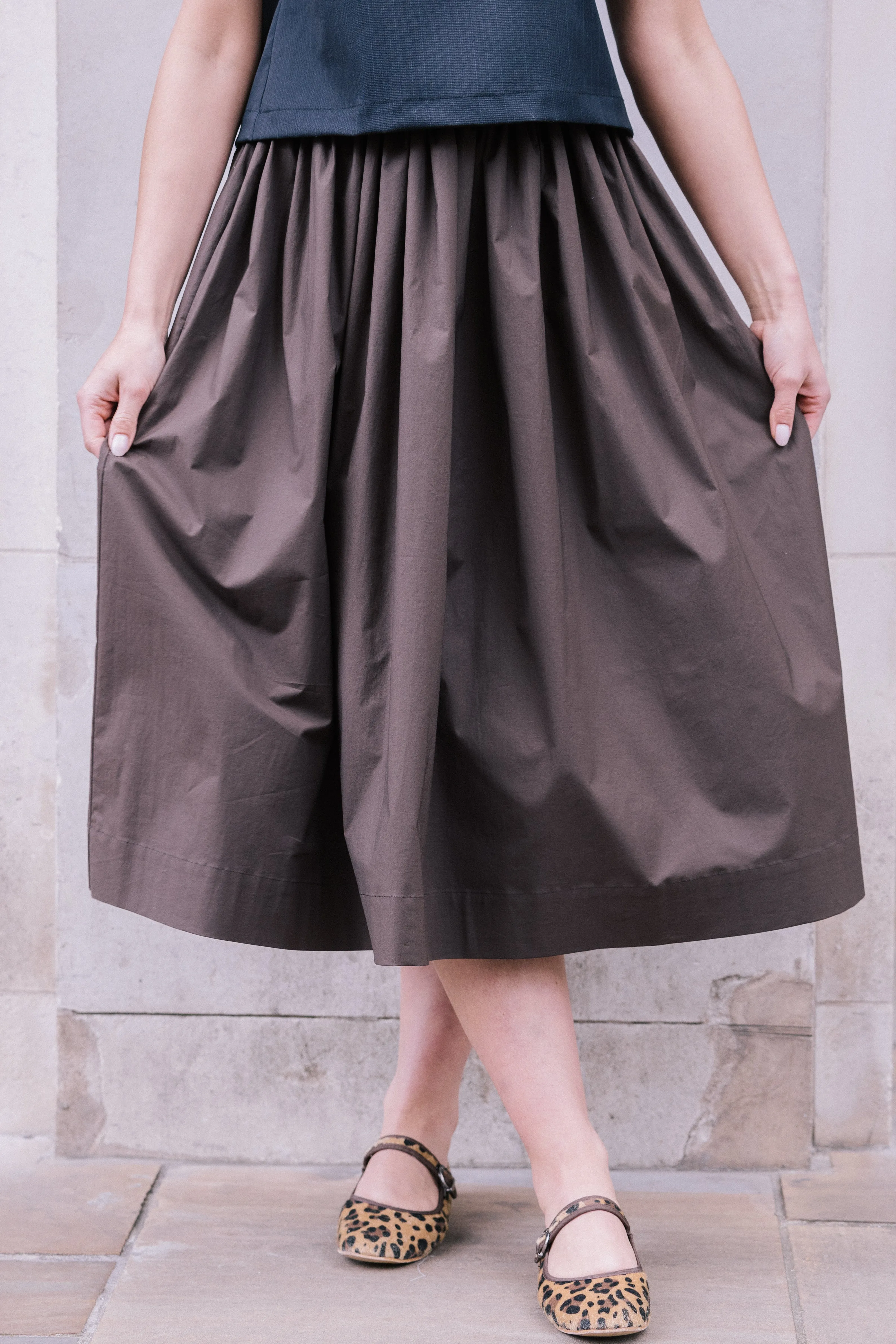 Tina Skirt in Brown by Elwin