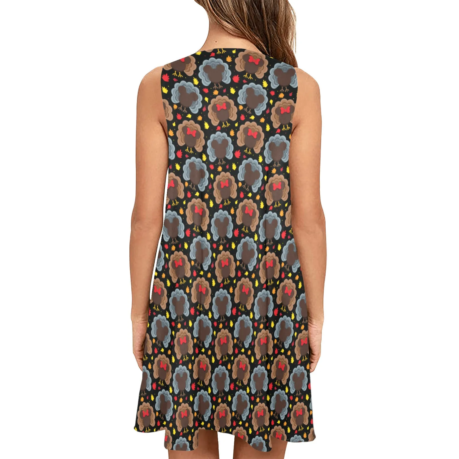 Turkeys Sleeveless A-Line Pocket Dress