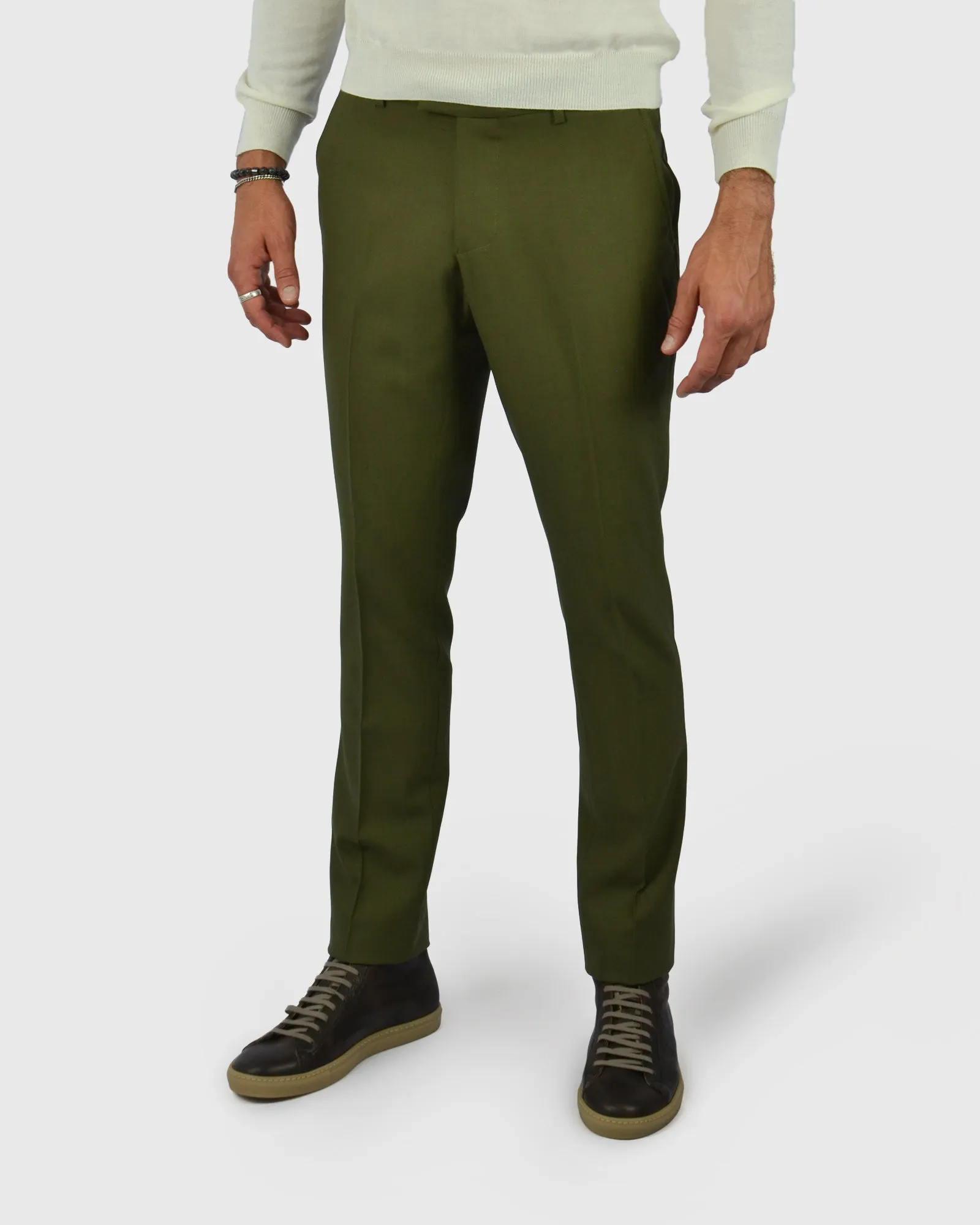 VINCENT & FRANKS S21VFCLIF15 OLIVE SLIM TROUSER