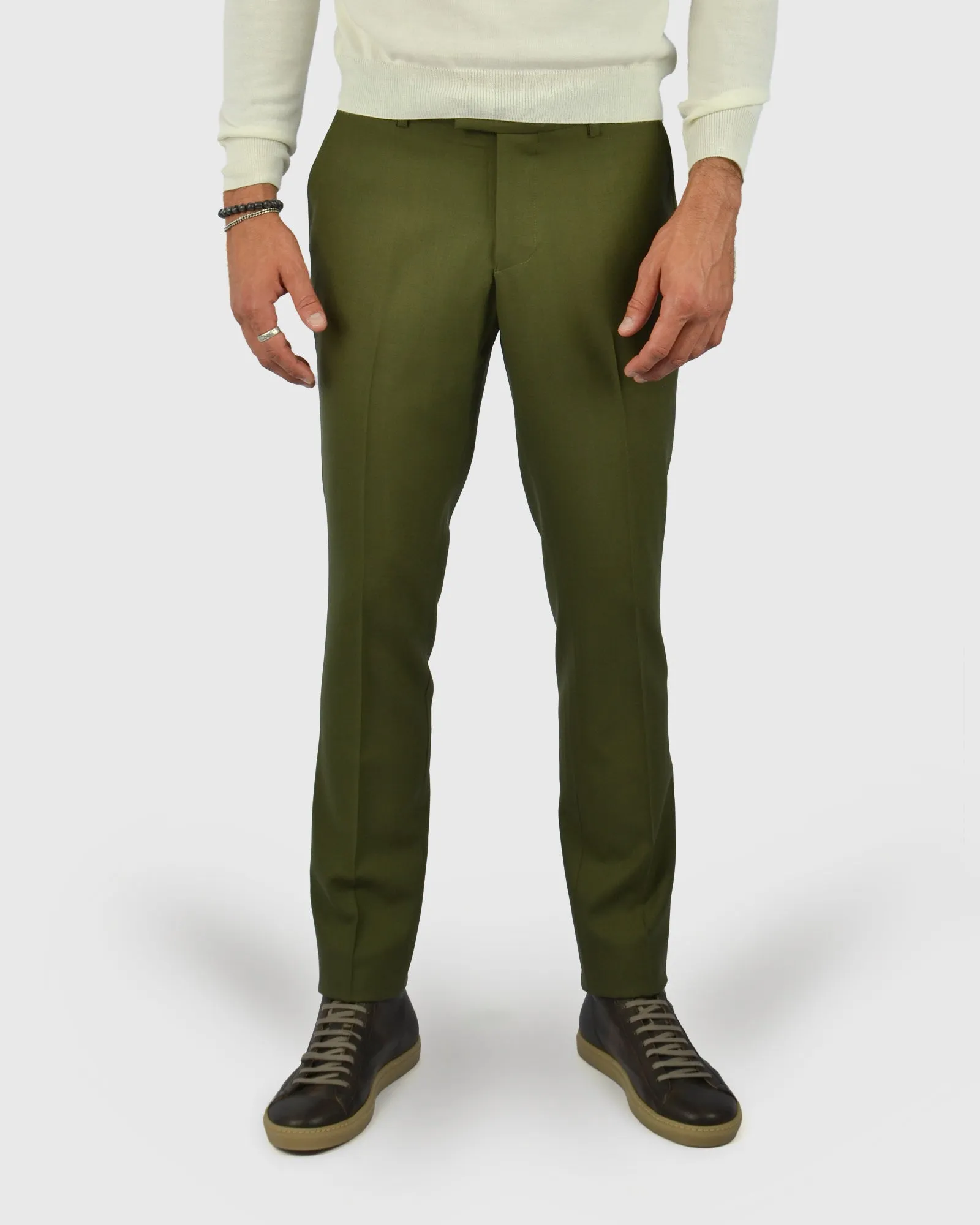 VINCENT & FRANKS S21VFCLIF15 OLIVE SLIM TROUSER