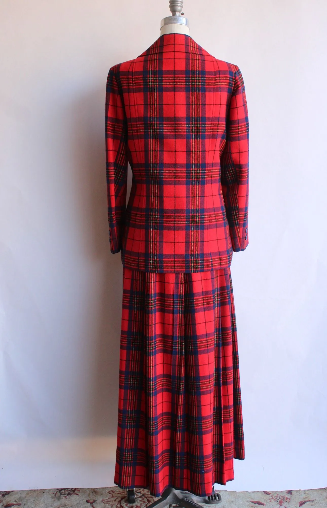 Vintage 1970s Pendleton Plaid Tartan Check Two Piece Suit