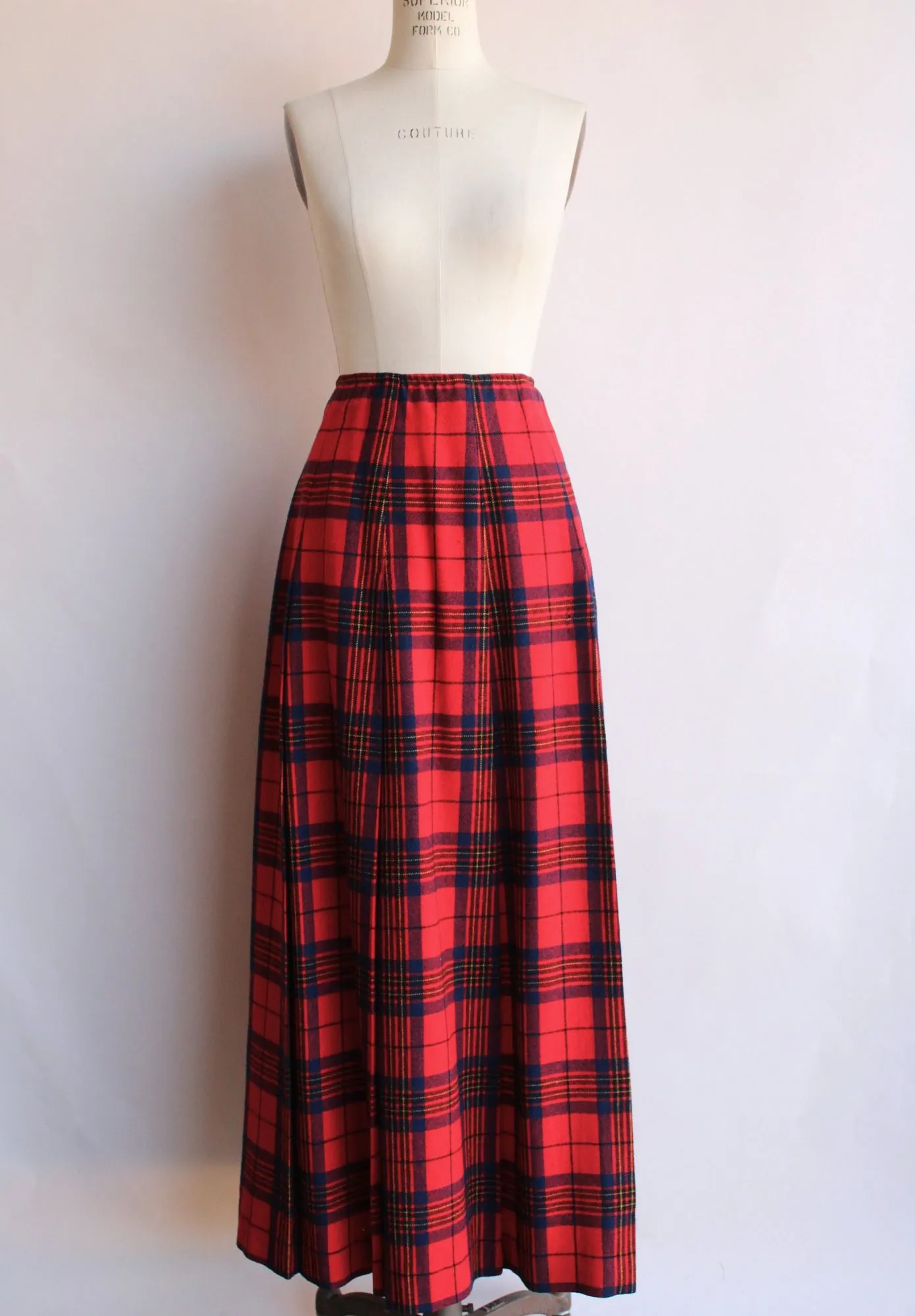 Vintage 1970s Pendleton Plaid Tartan Check Two Piece Suit