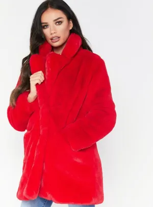 Women Medium Long Fur Coat With Velvety Rabbit Fur