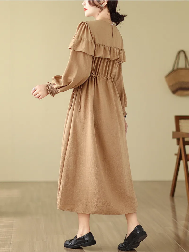 Women's Embrace Your Style Lace-up Long Loose A-line Dress