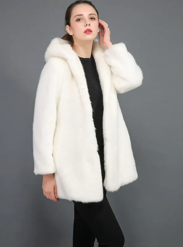 Womern Fur Long Imitation Fur Coat Mink Coat