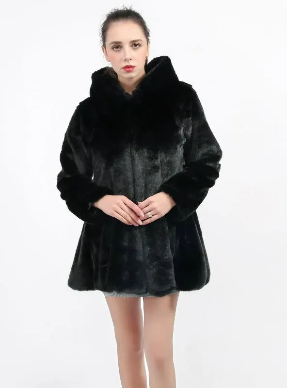 Womern Fur Long Imitation Fur Coat Mink Coat