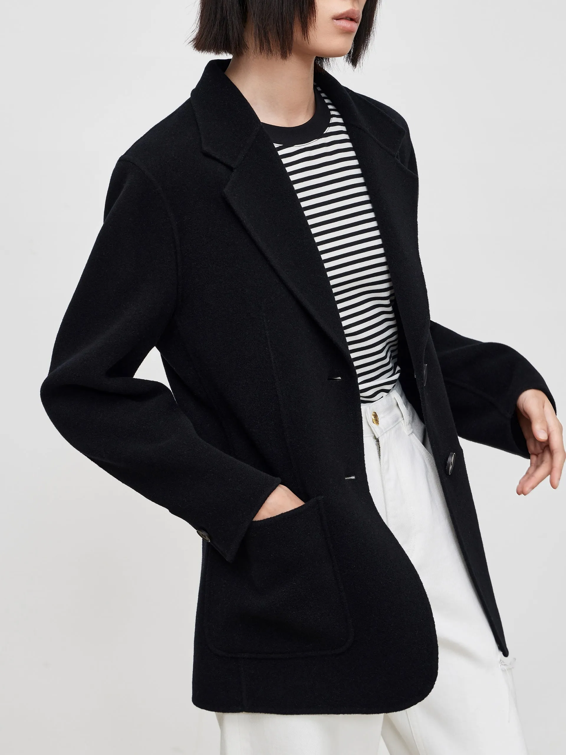 Wool Structured Blazer Coat